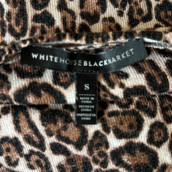 *WHITE HOUSE BLACK MARKET* Cheetah Print Long Sleeve Shirt Size Small - Picture 6 of 7